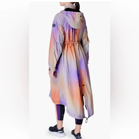 Sweaty Betty NWT Jet Longline Lightweight Boho Ombré Midi Nylon Jacket medium - Picture 7 of 16